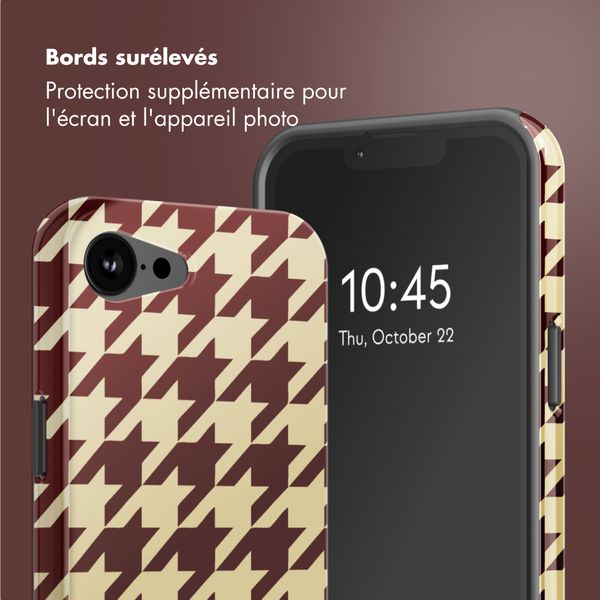 Selencia Coque arrière Vivid avec MagSafe Apple iPhone 16e - Pied-de-Poule