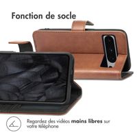 imoshion Étui de téléphone portefeuille Luxe Google Pixel 8 Pro - Brun