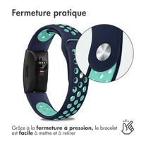 imoshion Bracelet sportif en silicone Fitbit Inspire - Bleu foncé  /  Menthe verte