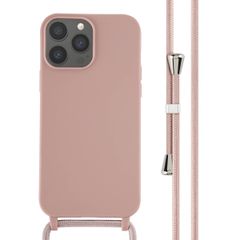 imoshion Coque en silicone avec cordon Apple iPhone 13 Pro Max - Sand Pink
