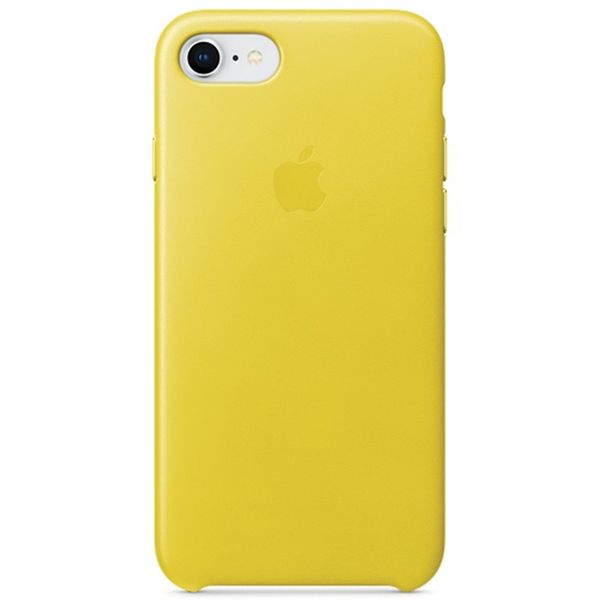 Apple Coque Leather iPhone SE (2022 / 2020) / 8 / 7 - Spring Yellow