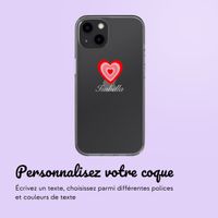 Coque personnalisée avec un cœur iPhone 13 - Transparent