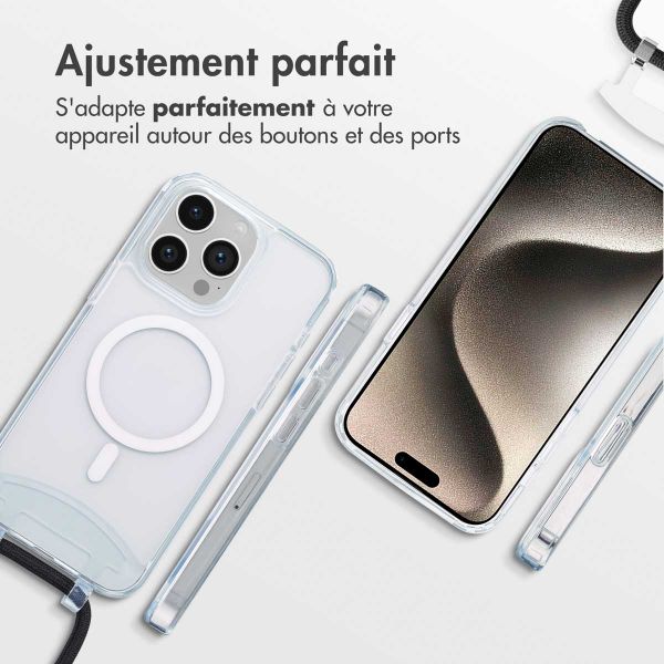 imoshion Coque MagSafe avec cordon amovible iPhone 15 Pro Max - Transparent