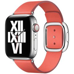 Apple Leather Band Modern Buckle Apple Watch Series 1 á 9 / SE (38/40/41 mm) | Series 10 (42 mm) - Taille M - Pink Citrus