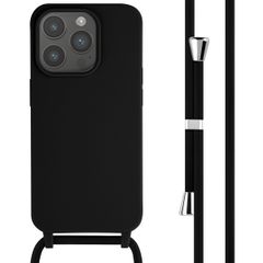 imoshion Coque en silicone avec cordon Apple iPhone 15 Pro - Noir