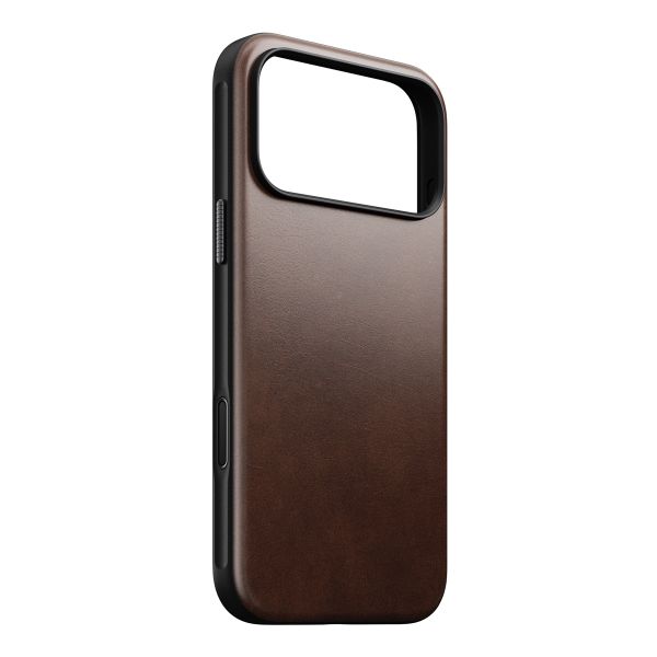 Nomad Coque Modern Horween Leather Apple iPhone 17 Pro Max - Rustic Brown
