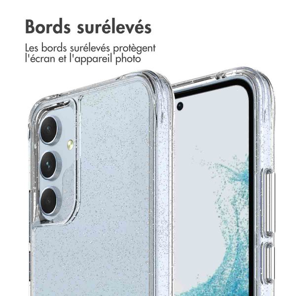 imoshion Coque arrière transparente Pailletée Samsung Galaxy A54 (5G) - Argent