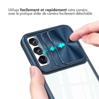 imoshion Coque arrière Camslider Samsung Galaxy S22 - Bleu foncé