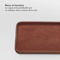 Selencia Étui portefeuille amovible Olyn avec MagSafe Samsung Galaxy S23 - Marron