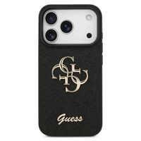 Guess Coque 4G Metal Logo Glitter Apple iPhone 17 Pro Max - Noir