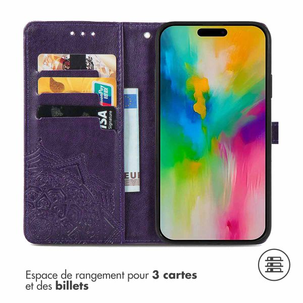 imoshion Etui de télephone Mandala Apple iPhone 16 - Violet