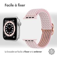 imoshion Bande élastique en nylon Apple Watch Series 1 á 9 / SE (38/40/41 mm) | Series 10 (42 mm) - Rose