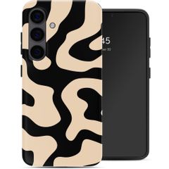 Selencia Coque arrière Vivid avec MagSafe Samsung Galaxy S24 - Art Wave Black