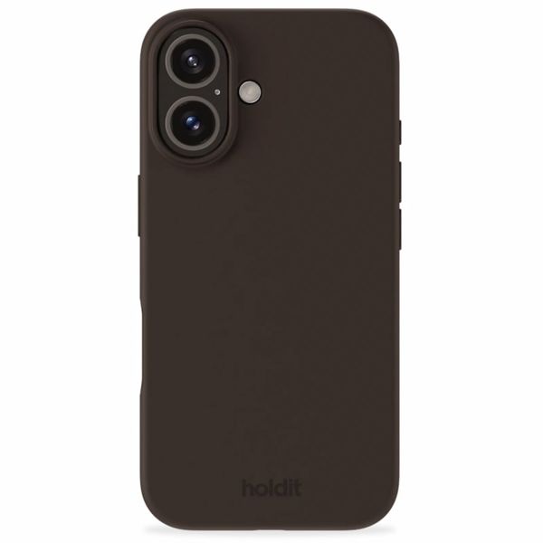 Holdit Coque Silicone iPhone 16 Plus - Chocolate