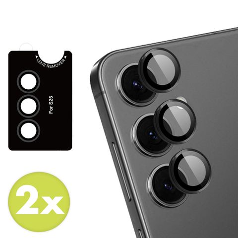 imoshion Lot de 2 protections d'objectif de caméra Samsung Galaxy S25 - Noir