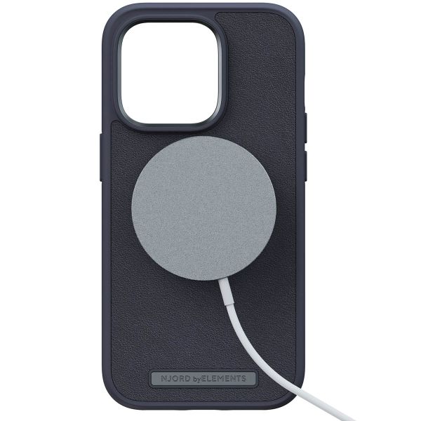 Njorð Collections Coque en cuir véritable MagSafe iPhone 14 Pro - Black