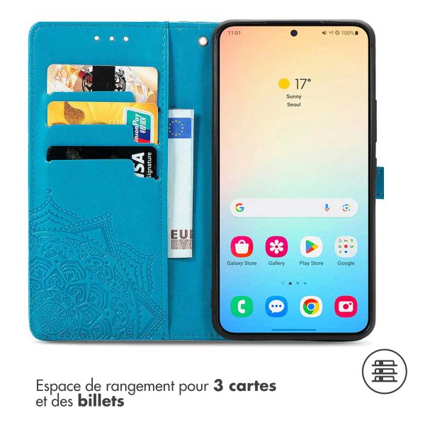 imoshion Etui de télephone Mandala Samsung Galaxy S24 Plus - Turquoise