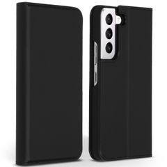 Accezz Étui de télephone Slim Folio en cuir de qualité supérieure Samsung Galaxy S22 Plus - Noir