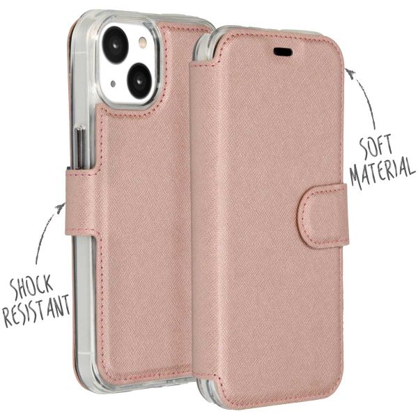 Accezz Étui de téléphone portefeuille Xtreme Wallet iPhone 14 Plus - Rose Dorée