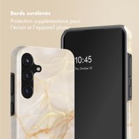 Selencia Coque arrière Vivid Samsung Galaxy S25 FE - Golden Beige Marble