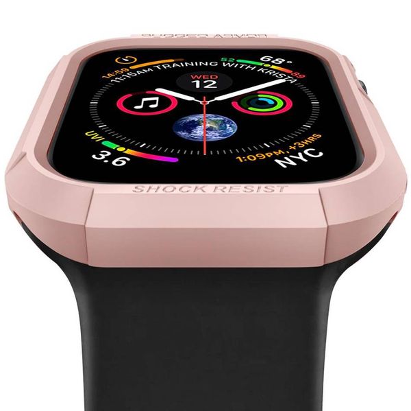 Spigen Coque Rugged Armor™ pour l'Apple Watch Series 4-6 / SE - 44 mm - Rose