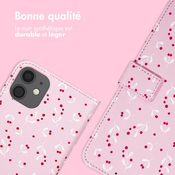 imoshion Étui de télephone portefeuille Design Apple iPhone 11 - Blush Berries