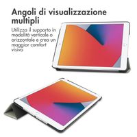 imoshion Coque tablette Design Trifold Apple iPad 9 (2021) 10.2 pouces / iPad 8 (2020) 10.2 pouces / iPad 7 (2019) 10.2 pouces - Floral Green