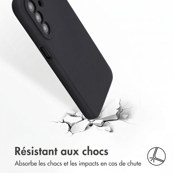 Accezz Coque Liquid Silicone Samsung Galaxy A27 (5G) - Noir