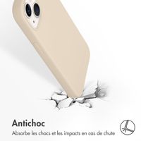 Accezz Coque Liquid Silicone Apple iPhone 14 / 13 - Stone