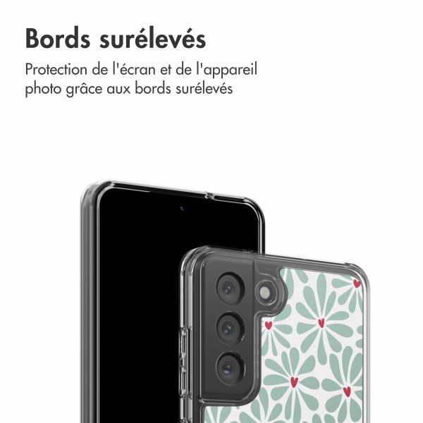 imoshion Coque Design Samsung Galaxy S21 FE - Bloom Love Sage Green