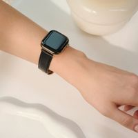 Burga Bracelet en cuir véritable Apple Watch Series 1 - 11 / SE / Ultra (44/45/46/49 mm) - Don't Text / Gold