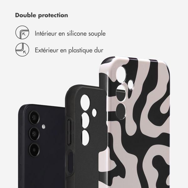 Selencia Coque arrière Vivid Tough Samsung Galaxy A15 (5G/4G) - Art Wave Black