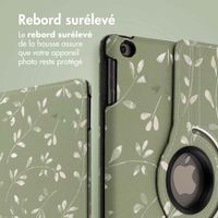 imoshion Coque tablette Design rotatif à 360° Apple iPad 6 (2018) 9.7 pouces / iPad 5 (2017) 9.7 pouces - Green Flowers