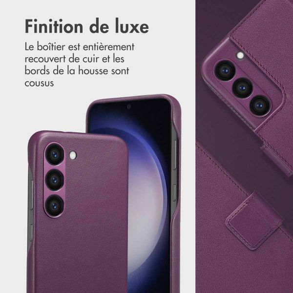 Accezz Étui de télephone portefeuille en cuir 2-en-1 avec MagSafe Samsung Galaxy S23 - Heath Purple