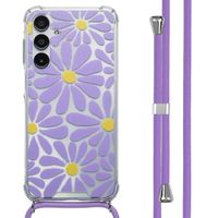 imoshion Coque Design avec cordon Samsung Galaxy A16 - Tropical Violet Flowers Connect