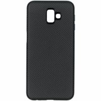 Coque silicone Carbon Samsung Galaxy J6 Plus - Noir