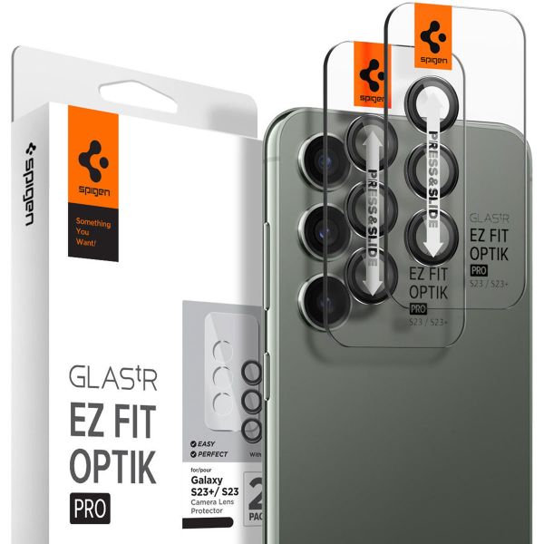 Spigen GLAStR Protection Caméra en verre trempé Samsung Galaxy S23 / S23 Plus - Noir