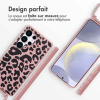 imoshion Coque design en silicone avec cordon Samsung Galaxy S25 Ultra - Animal Pink