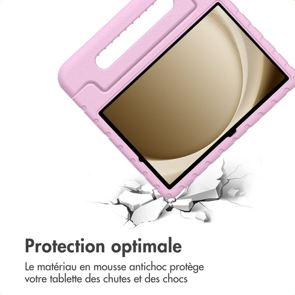 imoshion Coque kidsproof avec poignée Samsung Galaxy Tab A11 Plus / A9 Plus - Rose clair