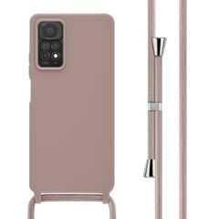 imoshion Coque en silicone avec cordon Xiaomi Redmi Note 11 Pro - Sand Pink