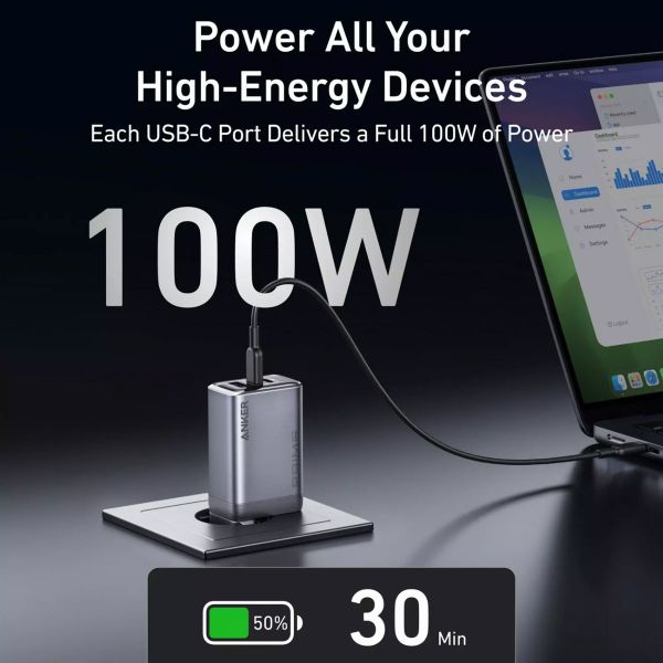 Anker Chargeur Prime 100 watt GaN | 3 ports