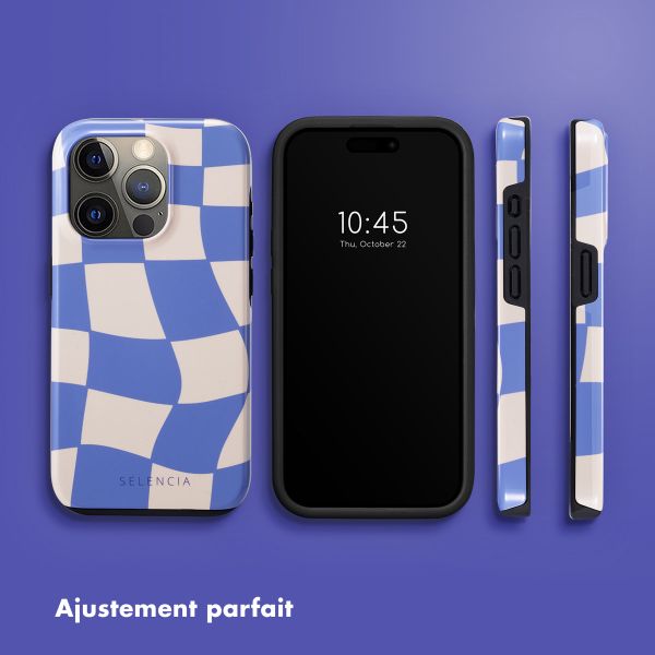 Selencia Coque arrière Vivid Tough iPhone 15 Pro - Groovy Sapphire Blue