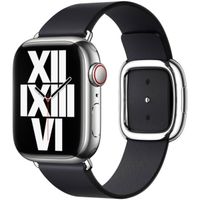 Apple Leather Band Modern Buckle Apple Watch Series 1 á 9 / SE (38/40/41 mm) | Series 10 (42 mm) - Taille S - Midnight