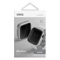 Uniq Moduo Coque Apple Watch avec Lunette interchangeable Apple Watch 4-9 / SE - 44/45 mm - Chalk (Chalk/Stone Grey)