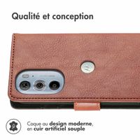 imoshion Étui de téléphone portefeuille Motorola Edge 30 Pro / Edge Plus (2022) - Brun