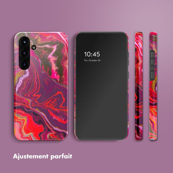 Selencia Coque arrière Vivid Samsung Galaxy S25 Plus - Marble Purple