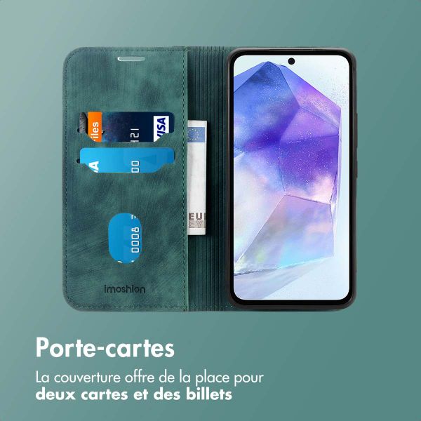 imoshion Étui de téléphone portefeuille Slim Samsung Galaxy A35 - Vert