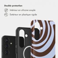 Selencia Coque arrière Vivid avec MagSafe Samsung Galaxy S25 - Dream Swirl Chocolate