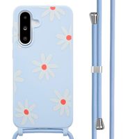 imoshion Coque design en silicone avec cordon Samsung Galaxy A36 / A56 - Lila Flower Distance