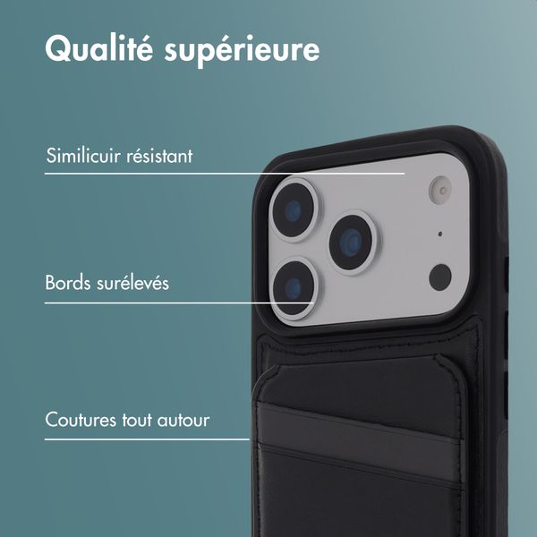 imoshion Coque arrière avec porte-cartes et support Apple iPhone 17 Pro - Noir